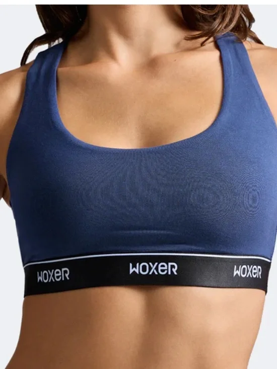 NEW WOXER Boss 2.0 Navy 2.0 racer back Bralette with medium support size:2XL - Picture 3 of 8